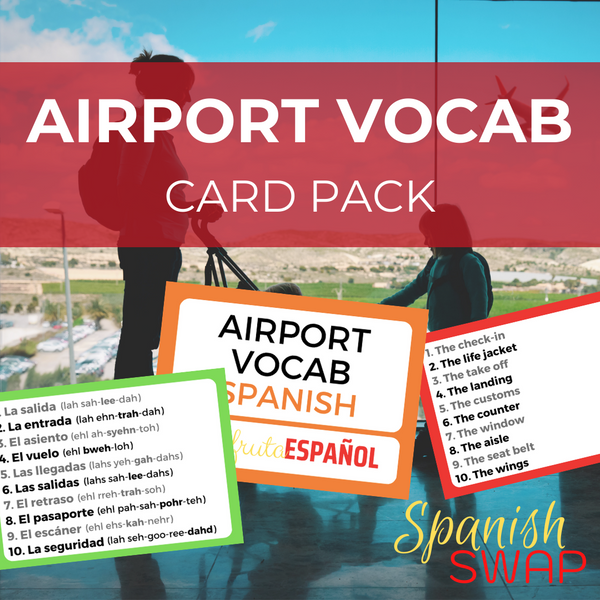 Spanish Swap Airport Vocab Card Pack