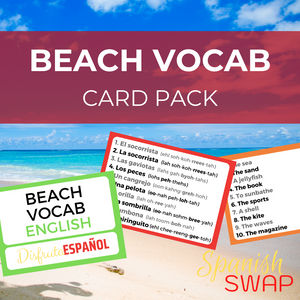 Spanish Swap Beach Vocab Card Pack